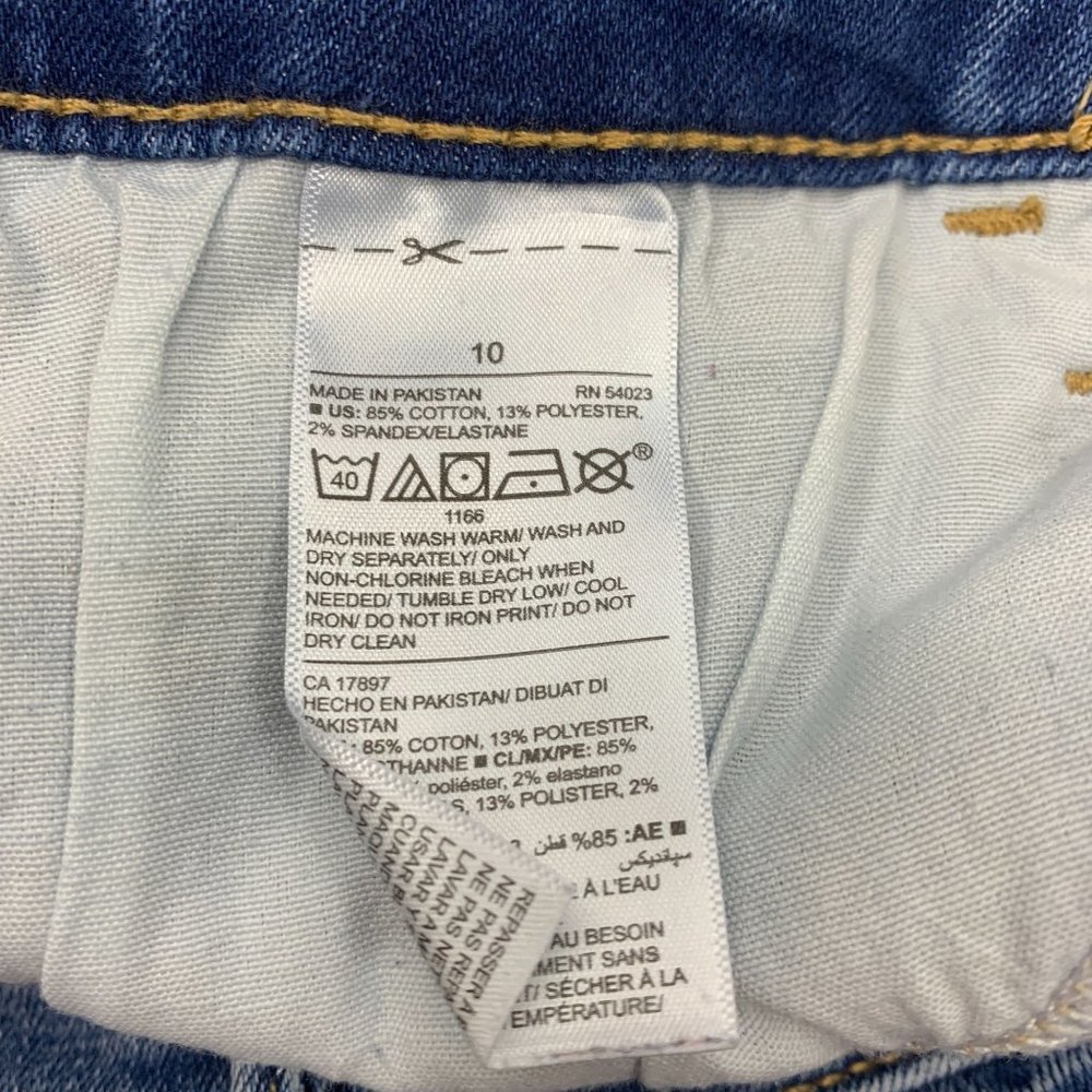 Old Navy Rockstar Jeans 10  32" X 29" Super Skinny Stripe Medium Mid Rise - Picture 5 of 6